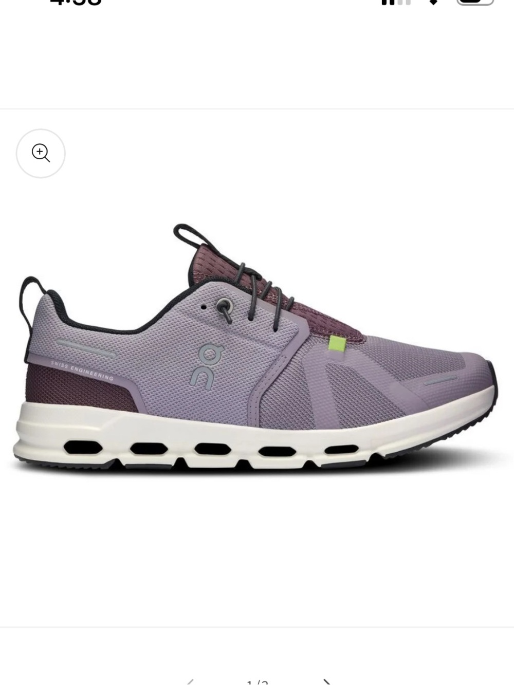 On Running Grade School Cloud Sneakers. Sky Zinc/Grape. Kid’s Sz-3.5 Comfort